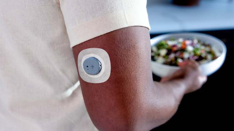 Dexcom Stelo sensor on upper arm