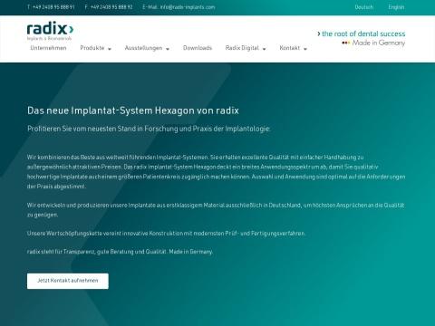 瑞迪斯有限公司 radix Implants & Biomaterials GmbH