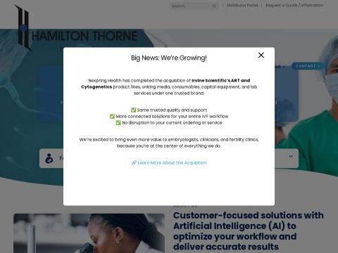 汉密尔顿 Hamilton Thorne - 美国辅助生殖技术制造商 | Nexpring Health旗下