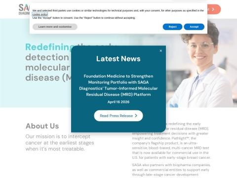 SAGA Diagnostics- 超灵敏液体活检与分子残留病检测先驱